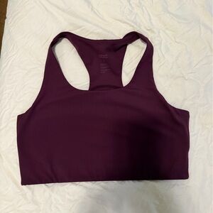 Girlfriend Collective Plum Racerback Sports Bra